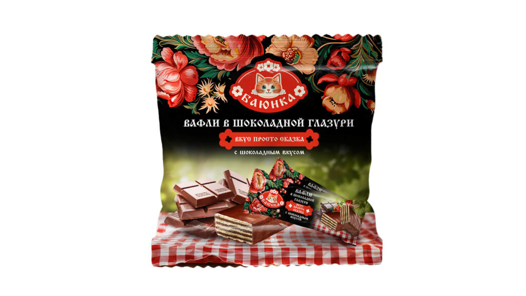 Вафли глазированные с шоколадным вкусом