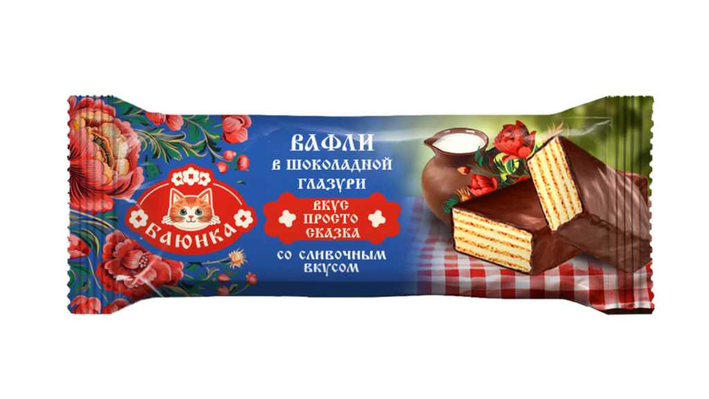 Вафли глазированные со сливочным вкусом